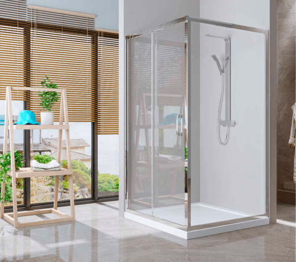 PROGETTO 1 Sabit 1 Kayar 1 Yan Panel Köşe Profilli Dikdörtgen Ön Cephe Girişli