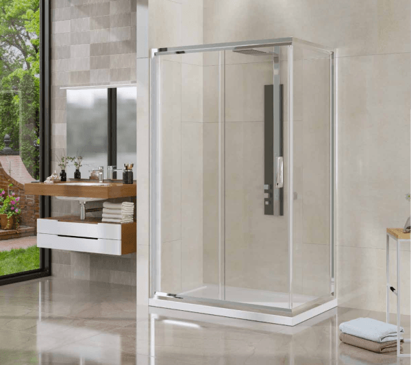 ELEGANT 1 Sabit 1 Kayar 1 Yan Panel Dikdörtgen Ön Cephe Girişli