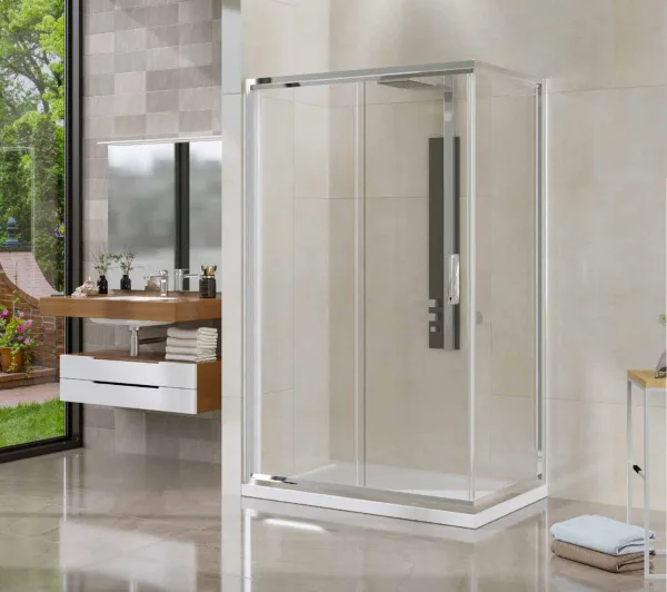 ELEGANT 1 Sabit 1 Kayar 1 Yan Panel Dikdörtgen Ön Cephe Girişli
