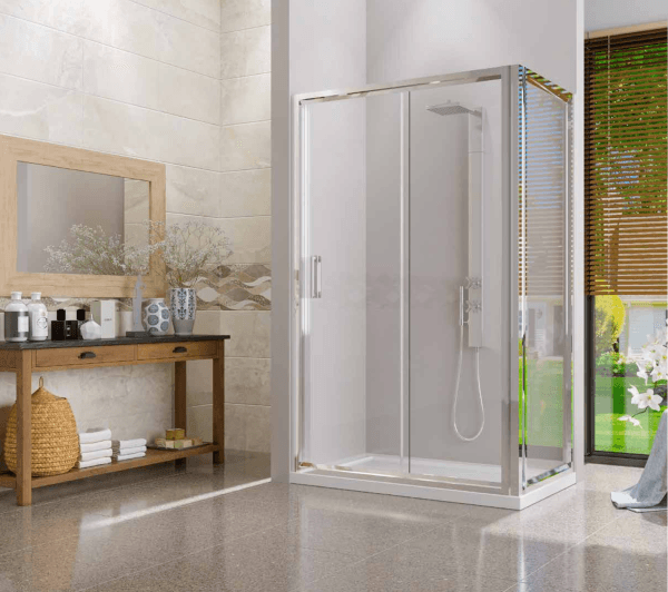 ELEGANT 1 Sabit 1 Kayar 1 Yan Panel Dikdörtgen Ön Cephe Girişli