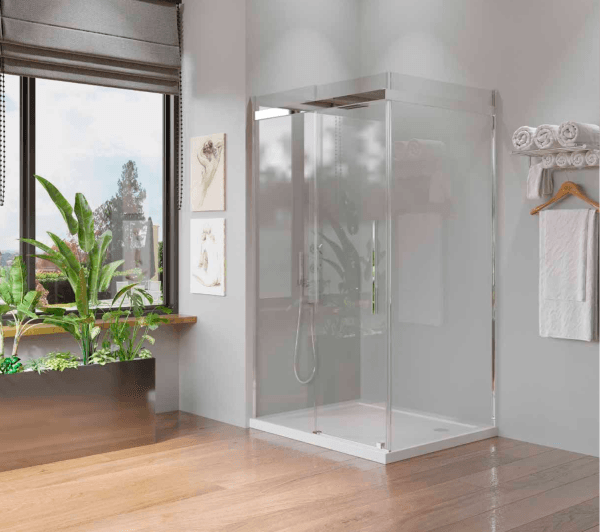 PUKKA SLIM V2 1 Sabit 1 Kayar 1 Yan Panel Dikdörtgen Ön Cephe Girişli